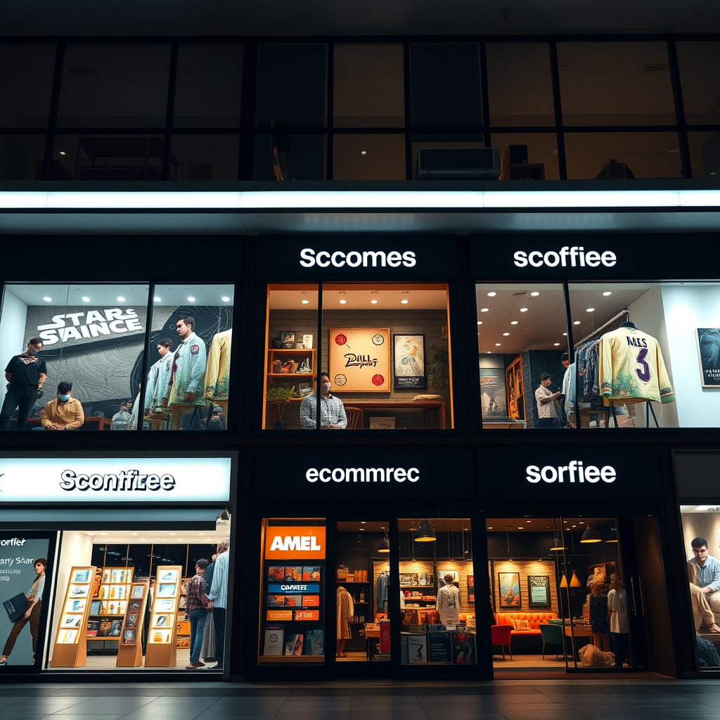 Image representing different ecommerce stores